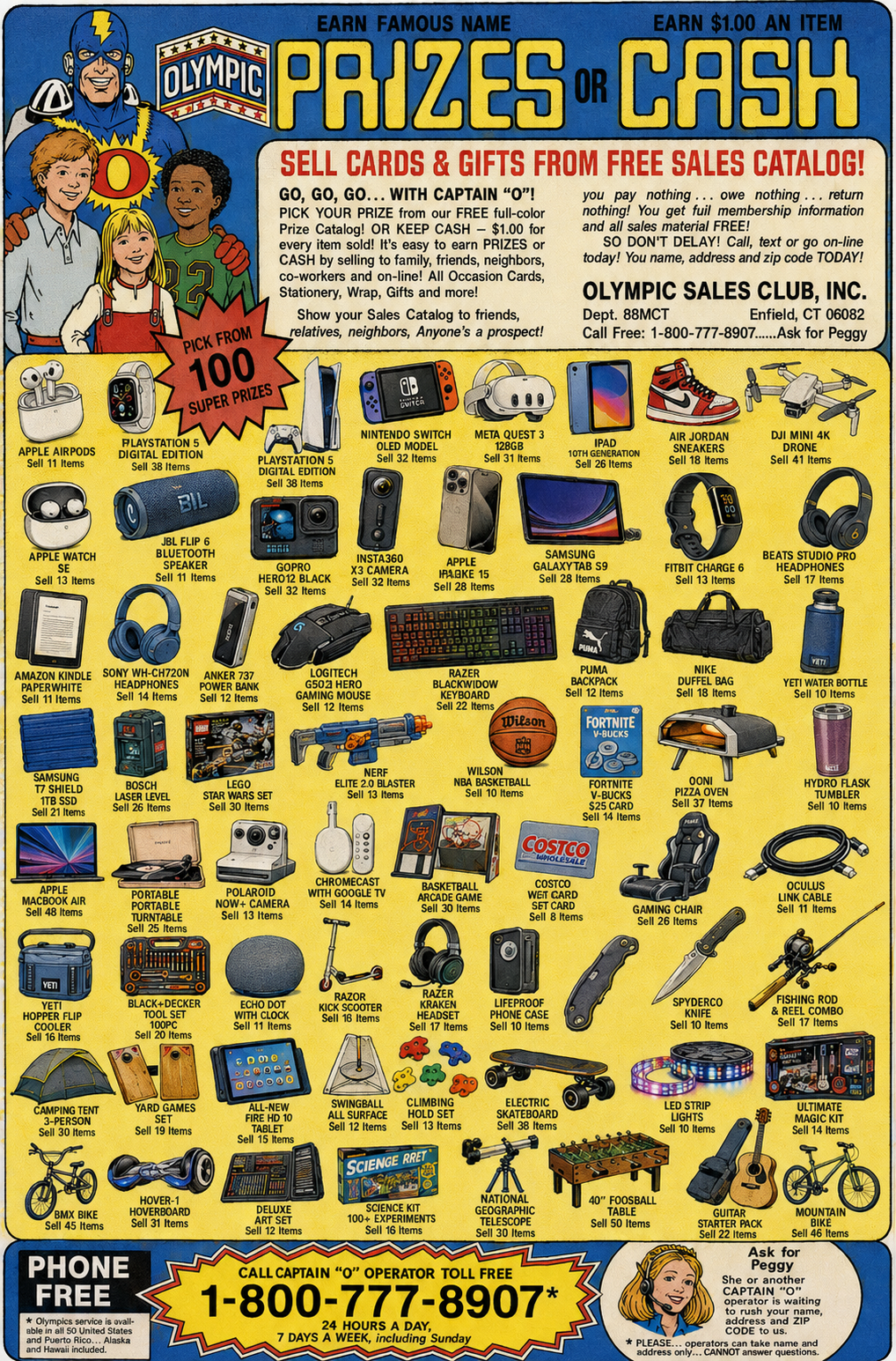 Prizes or Cash catalog poster